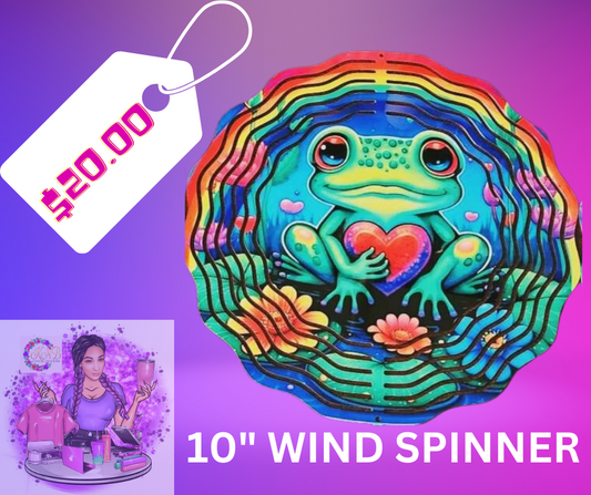 10" Bright Frog Wind Spinner